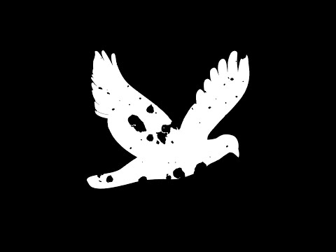 Die Friedenstaube und ihre Botschaft weiß auf schwarz – REMAINS OF PEACE by DENKSTAHL